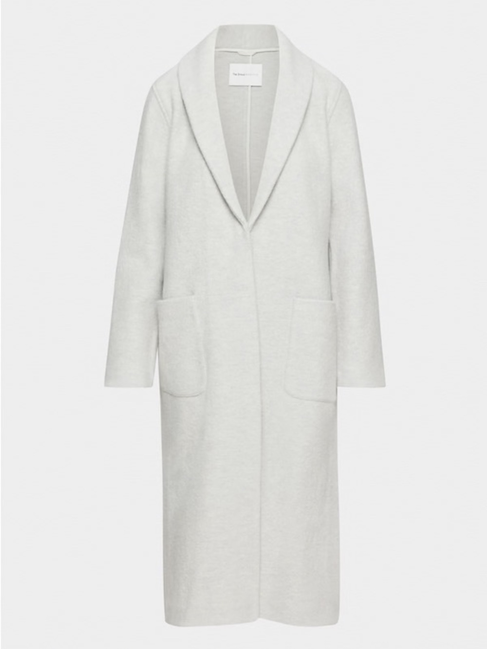 Aritzia The Group Shawl Merino Wool Jacket - Heather Light Grey, Size M